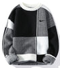 Men's New Fashion Trend Geometric Crew Neck Sweater